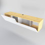 Hanah Home Mueble de TV Escandinavo Blanco y Zafiro